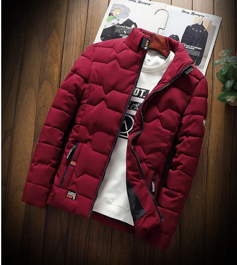 Men's Winter Jacket Standing Collar Warm Down Jacket Street Fashion Casual Brand Outer Men's Parka