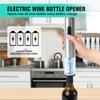 Electric Wine Bottle Opener With Foil Cutter Stainless Steel Battery Operated Wine Opener Set Automatic Corkscrew for Party Tool