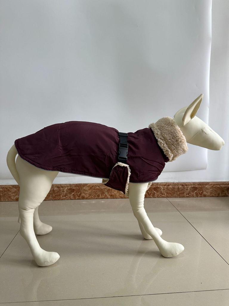 Medium & Large Dog Solid Color Fleece Turtleneck Warm Vest