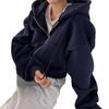 Casual Long-Sleeve Hooded Sweatshirt - Trendy, Versatile, Solid Color, Fashionable Outerwear
