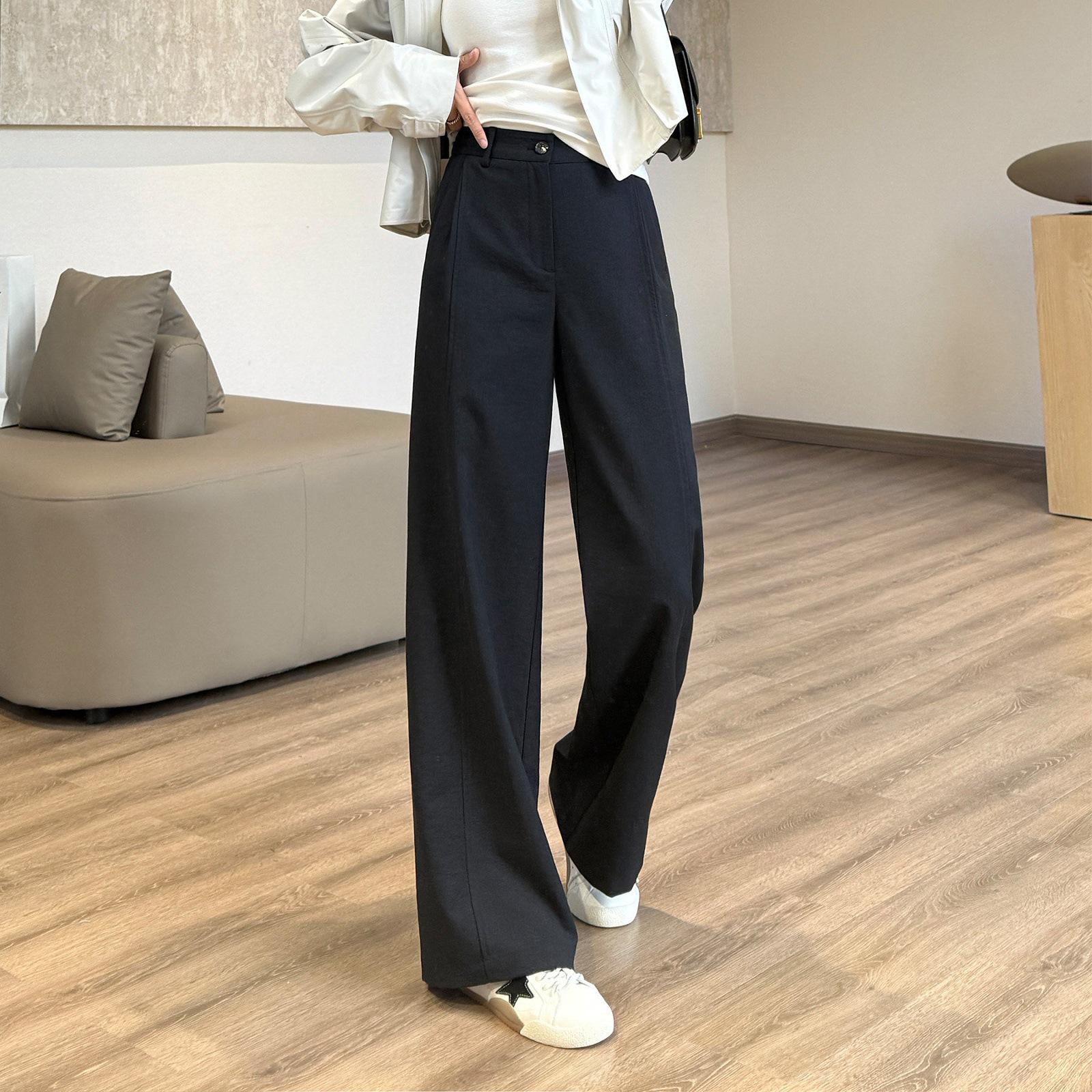 

Women s Loose-Fit Three-Piece Summer Pants - Comfortable, New Hydrogen Cow Fabric, Non-Dragging, Slightly Curved Straight Leg Design. M