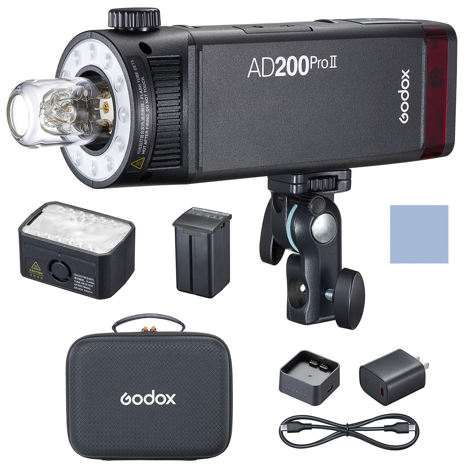 

Authorized Godox AD200Pro II TTL Strobe Pocket Flash Godox AD200PROII LED Modeling Lamp 200Ws High Output 16 Color Group Lights and Color Screen
