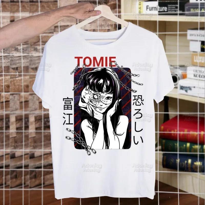 Junji Ito Tomie Shintaro Kago Horror Japan Manga Streetwear T Shirt Harajuku TShirts Short Sleeve Casual T-Shirt Tops Tees