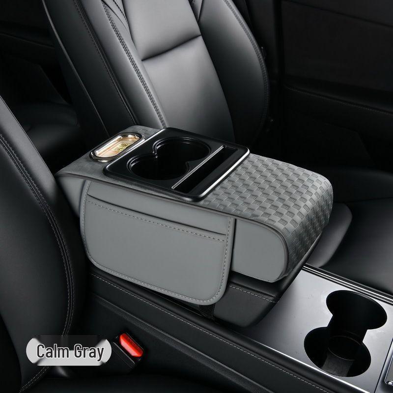 Universal Car Armrest Pad with Storage and Tissue Box