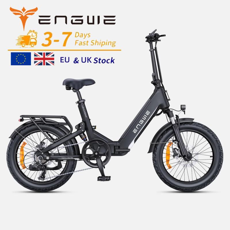 ENGWE L20 3.0 Boost 250W 48V 13.5Ah Battery, Full Suspension, Hydraulic Disc Brakes, 7-Speed Shimano Gears, Up To 140 Km Long Range