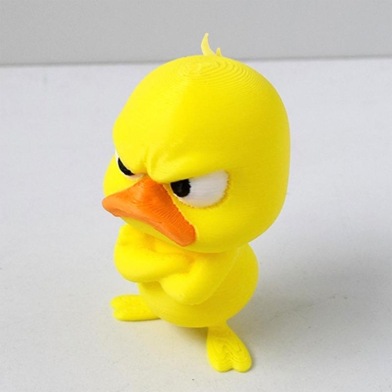 Angry Little Yellow Duck Desktop Ornaments Compacts Size for Children Toy and Home Decoration