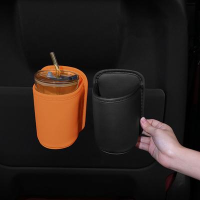 Car Door Cup Holder Leather Automotive Drink Rack Storage Bin Auto Back Seat Cup Holder Organizer For Car Interior Accessories