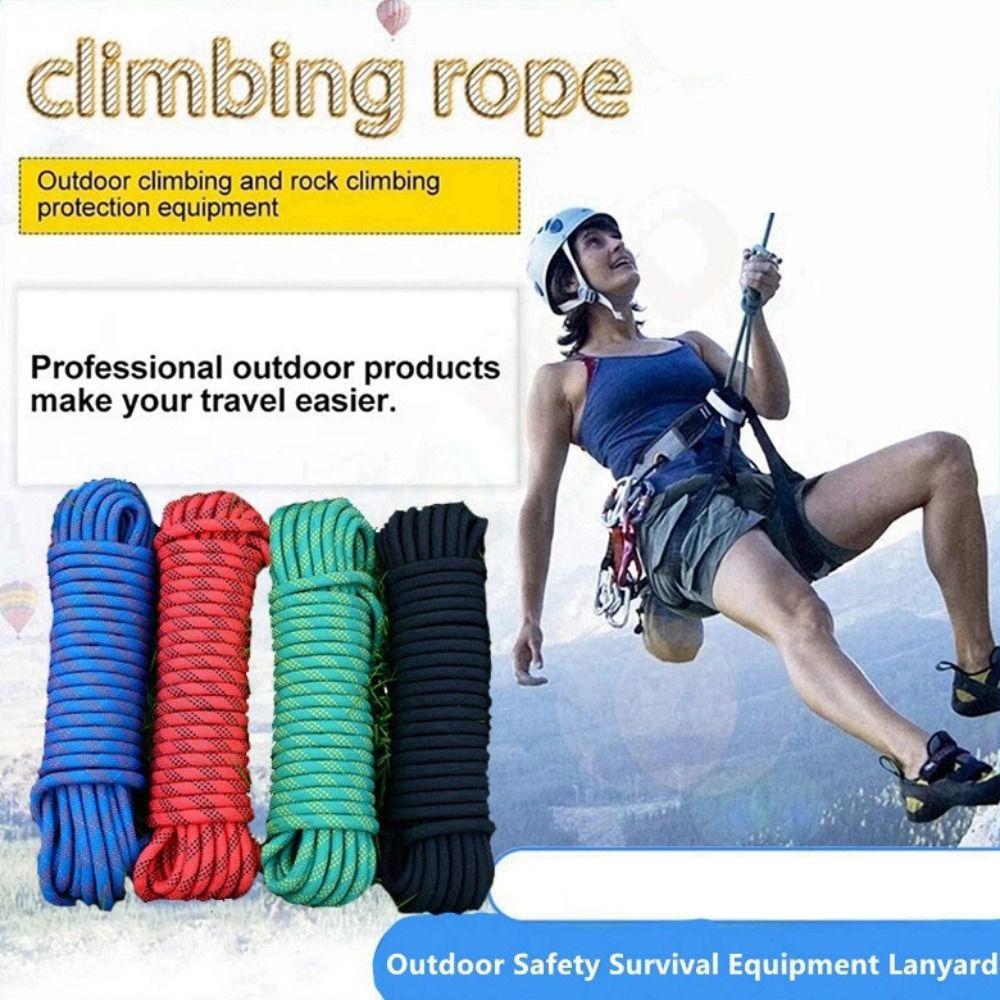 Thickened 12mm Climbing Rope High Strength Static Rock Rope Accessory Safety Life Rope  Rock Sports