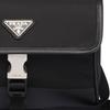 Prada Saffiano Silver Buckle Functional Recycled Nylon And Saffiano Leather Camera Bag Unisex Bags Black 2ZH108-2BBD-F0002