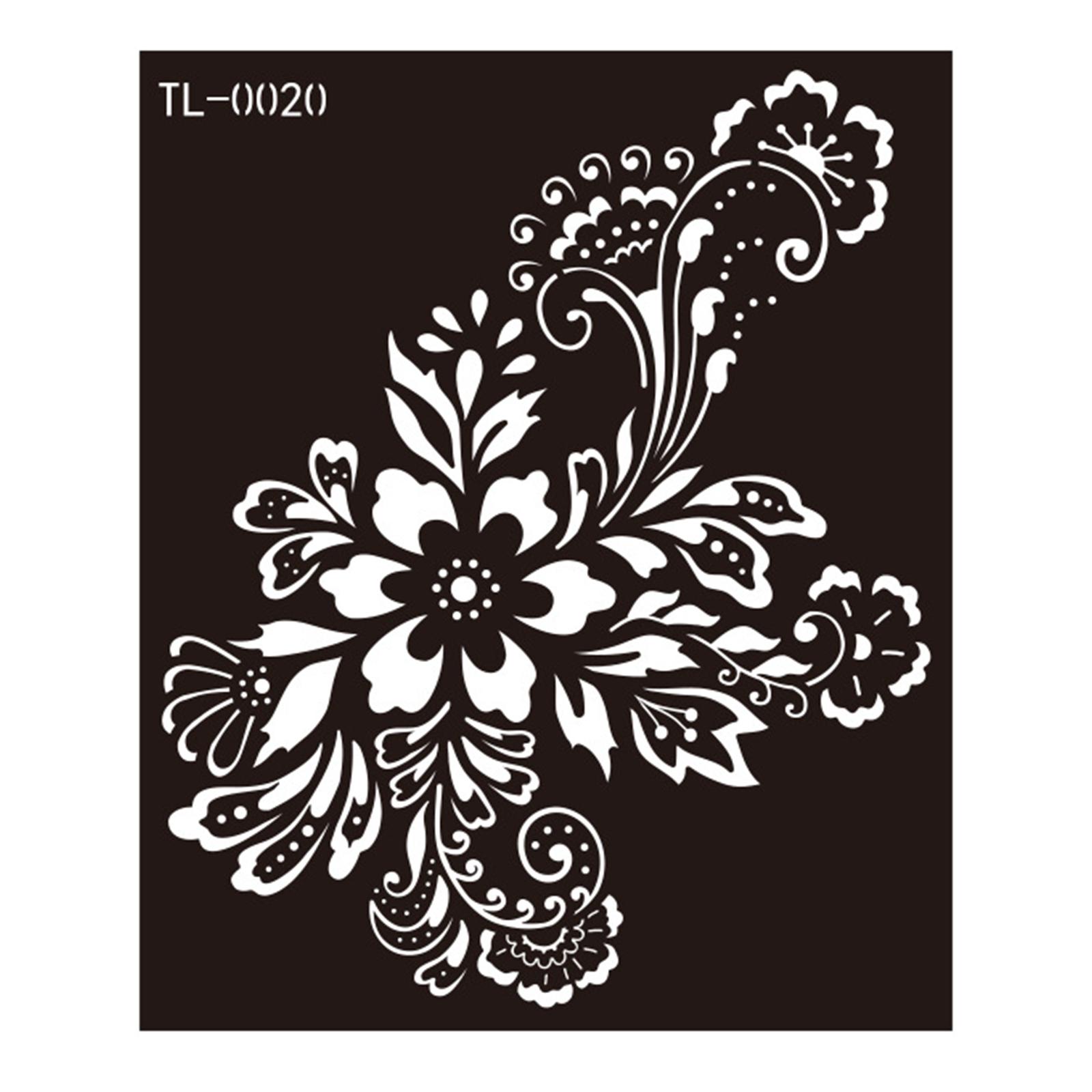 

Полуперманентная татуировка Цветок Дракон Бабочка Трафарет для татуировки хной Временные наклейки для татуировки для лица, боди-арта 20