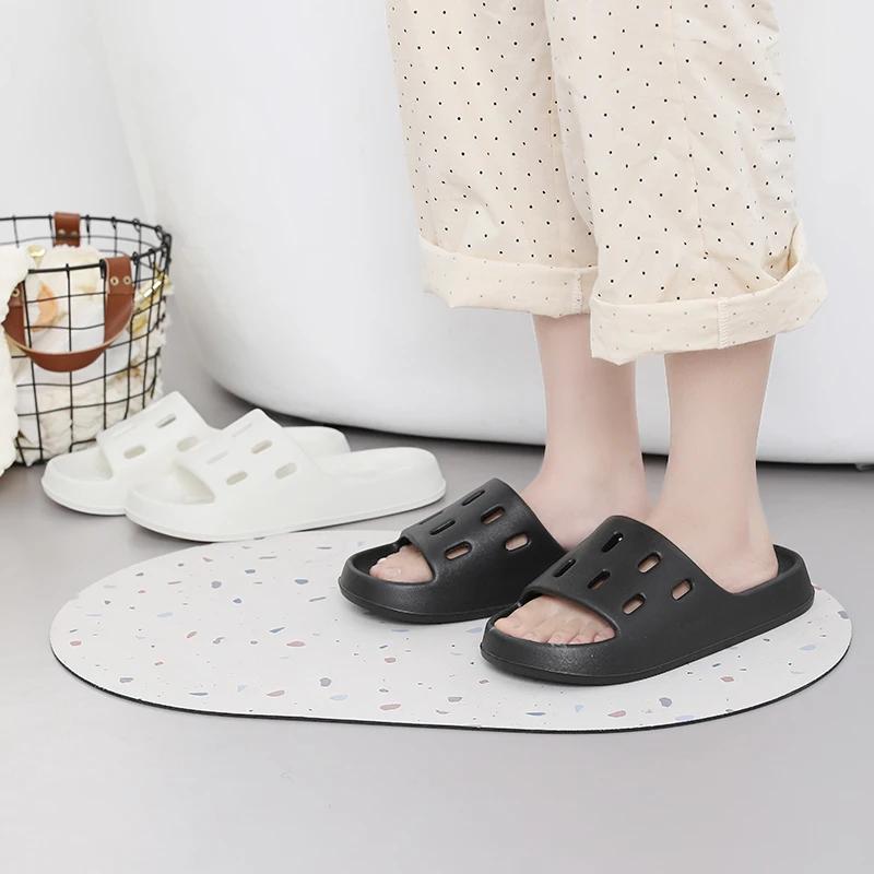 Men Bathroom Anti-slip Slippers Women Summer Beach Flat Sandals Couple Home Indoor Outdoor House Shoes