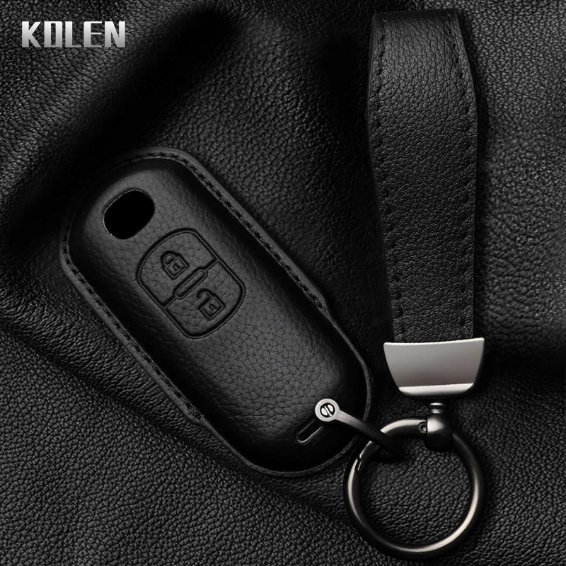 Leather Car Key Case Cover Shell For Mazda 2 3 6 Atenza Axela Demio Cx-5 Cx5 Cx-3 Cx3 Cx7 Cx-7 Cx-9 Cx9 Mx5 2 3 Buttons Keychain
