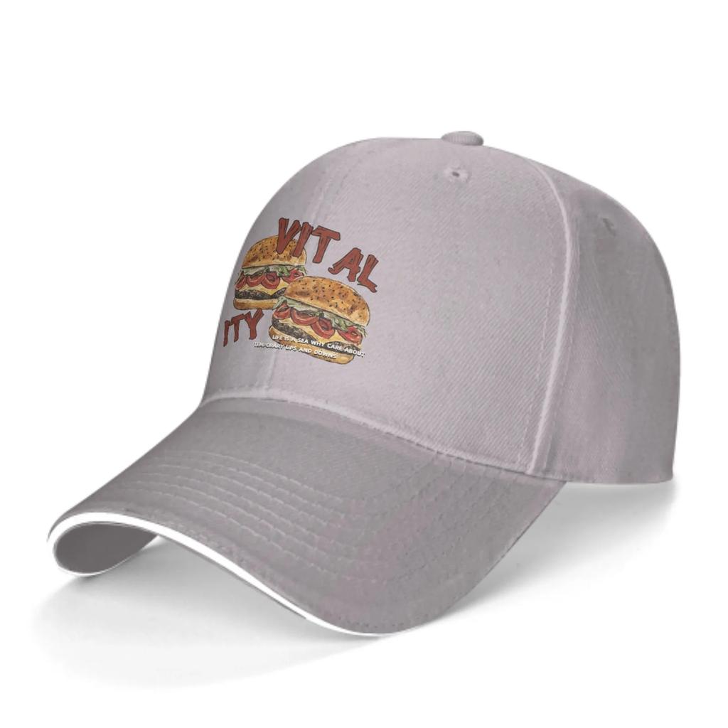 Authentic Baseball Caps Hamburger Design Women Men Teens Back To Shcool Daily Wear One Size