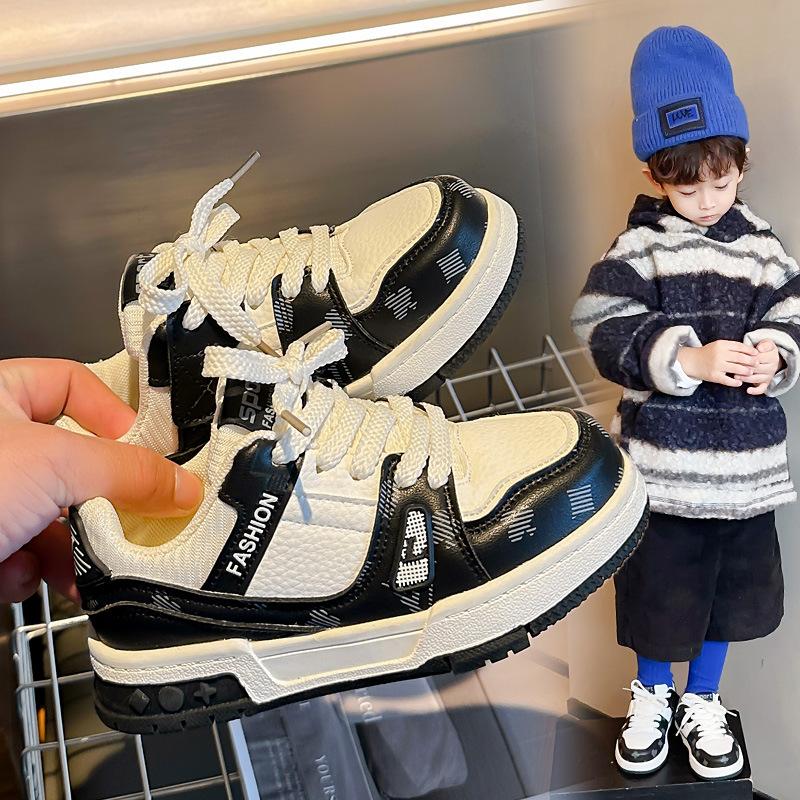 Children's Board Shoes Low-top 2025 New Autumn Girls' Sports Shoes Boys' Shoes Soft-soled Casual Student Shoes