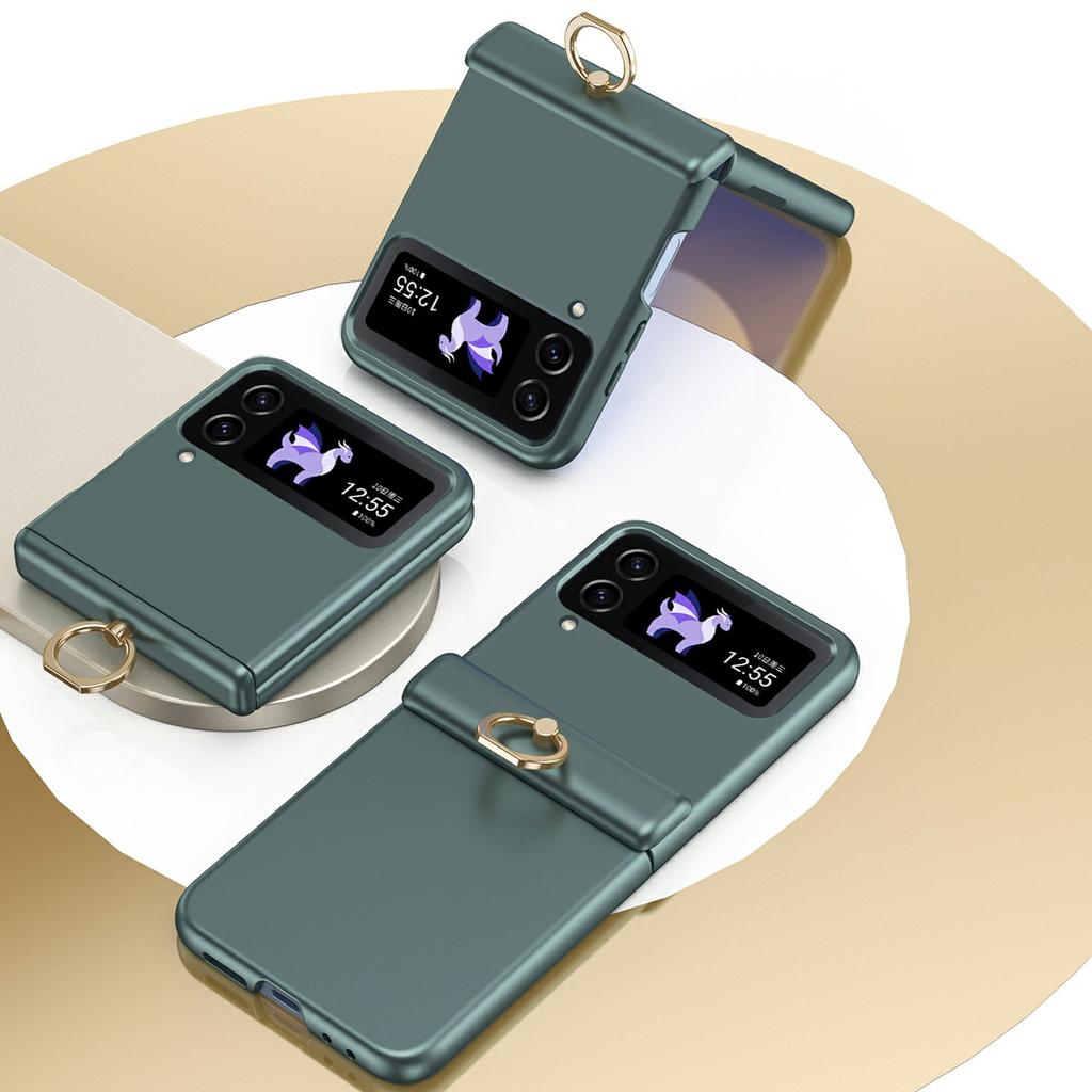 For Samsung Galaxy Z Flip3 5G Case Ring Holder Kickstand PC Phone Cover