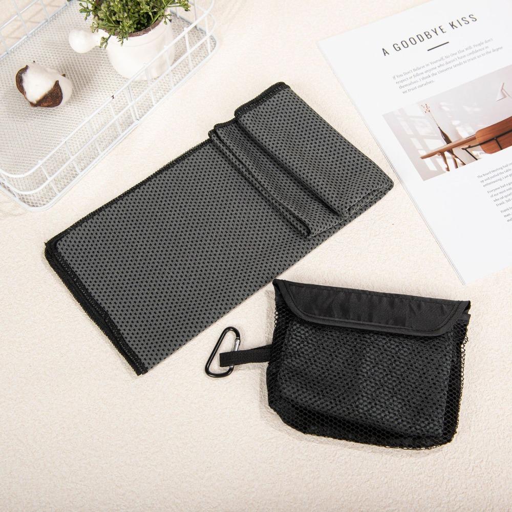 

3 PCS Quick-Dry Cooling Towels Breathable Carrying Bag Microfiber Towels Sweat Towel Running темно-сірий колір