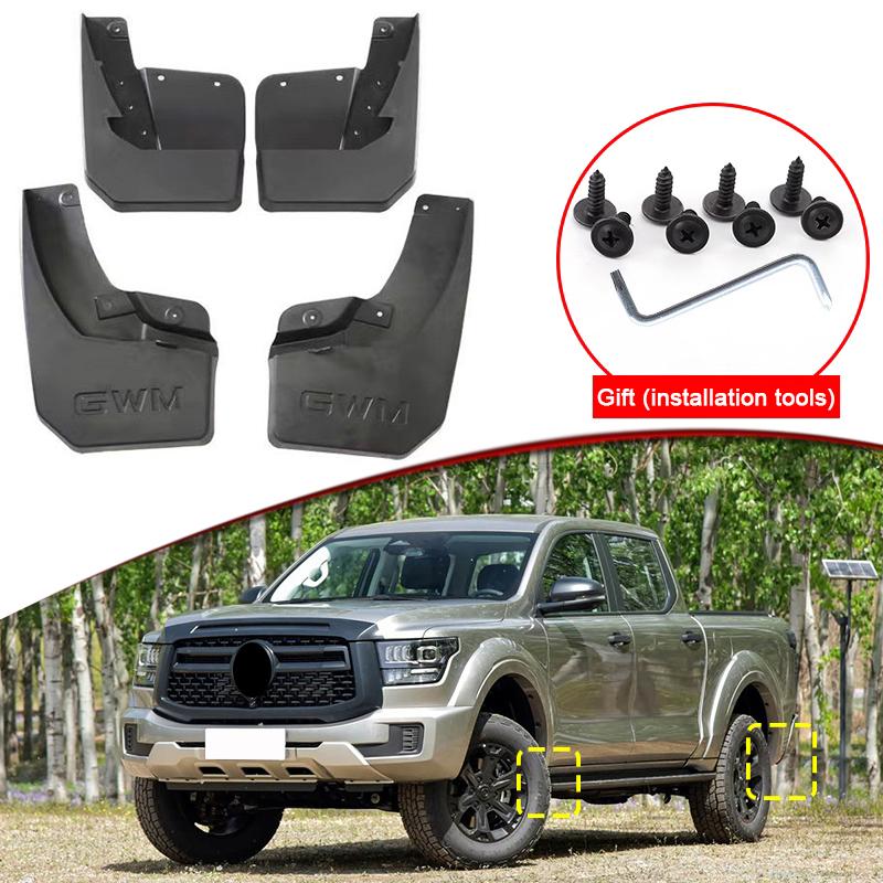 Car Styling For GWM Cannon Alpha 2025 2026 2027 ABS Car Mud Flaps Splash Guard Mudguards MudFlaps Front Rear Fender Accessories