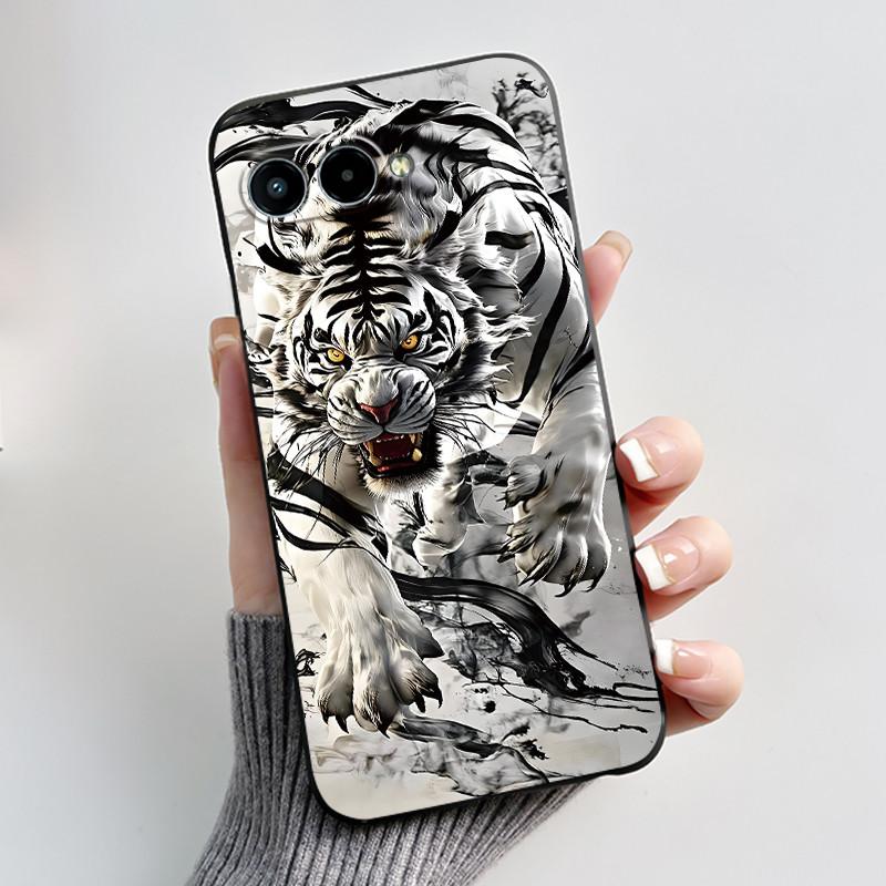 Handyhülle für TCL T-Mobile Revvl 8 T Telefon 3 Hülle Luxus Niedlicher Liebeshase Lustig Schwarzes TPU Weiches Silikon Schutz-Rückseite