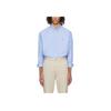 Polo Ralph Lauren Solid Color Polo Collar Logo Embroidered Single-Breasted Long Sleeve Shirt Men Shirts Blue 710900552-002