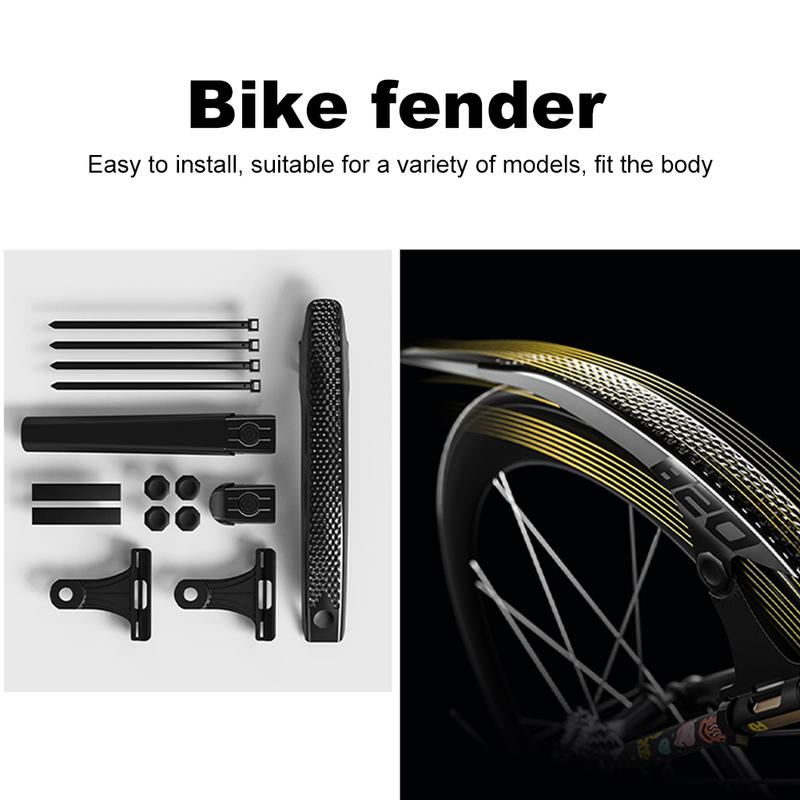 Front Rear Tire Mud Guards Strong Toughness Cycling Mud Flaps Lightweight Front & Rear Mudguard for Front Rear Wheels Below 50mm