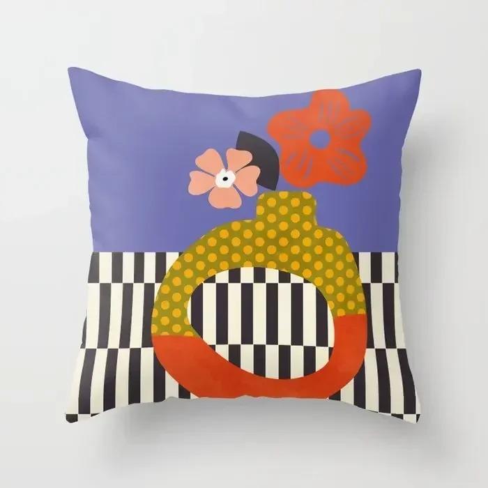 Home Nordic Living Room Decoration Abstract Morandi Sofa Cushion Cover