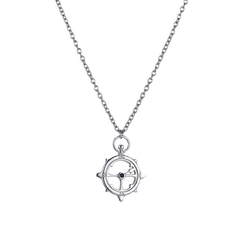 Rudder Pendant Necklace for Men - High-end Design, Niche Style, Small Collar Chain, Luxurious and Versatile.