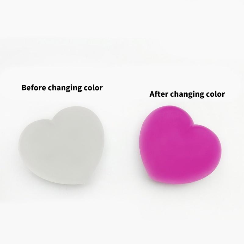 Novelty Squeeze Toy Heart Prank Valentine's Day Color Changing Heart Shape for Kids Anxiety Reduce Teens Party Supplies