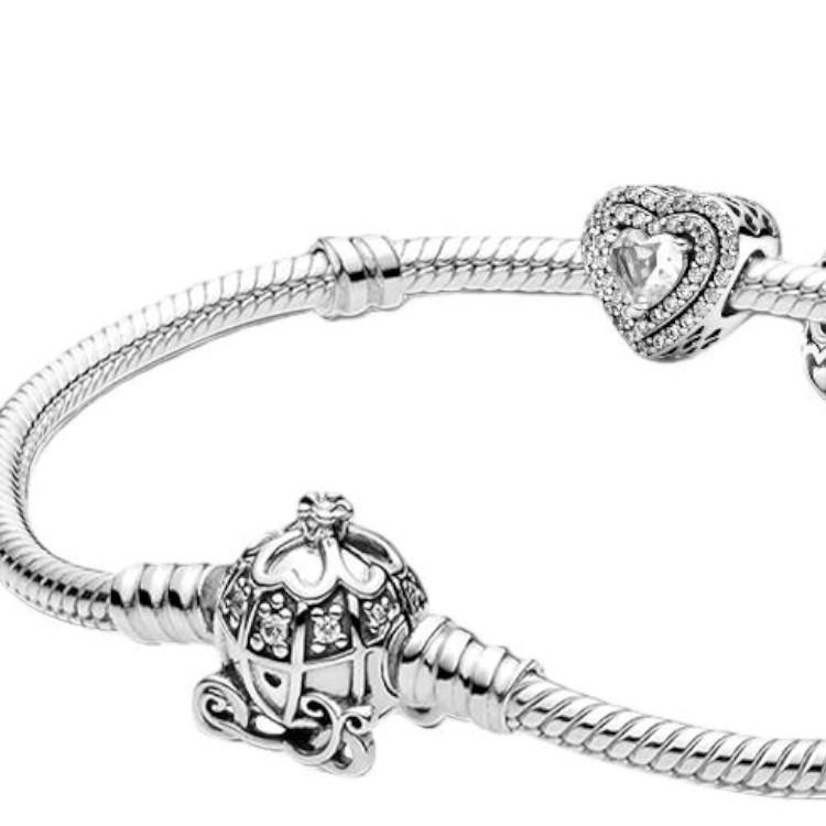 Pandora 925 Sterling Silver Bracelets Women's Silver ZT26011355A