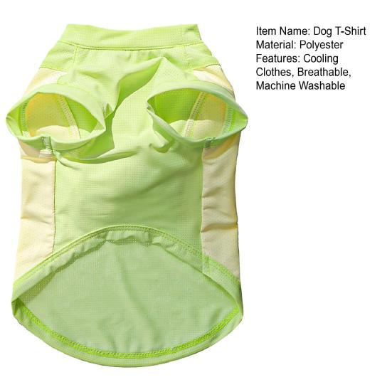 Summer Cooling Dog T-Shirt Ice Silk Fabric Sun Protection Dog Tee Breathable Quick-Dry Tee Shirt for Small Medium Dogs
