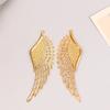 10Pcs Gold Color/Silver/Bronze Filigree Wraps Angel Wings Pendant Metal Crafts For Diy Headwear Jewelry Making Accessories