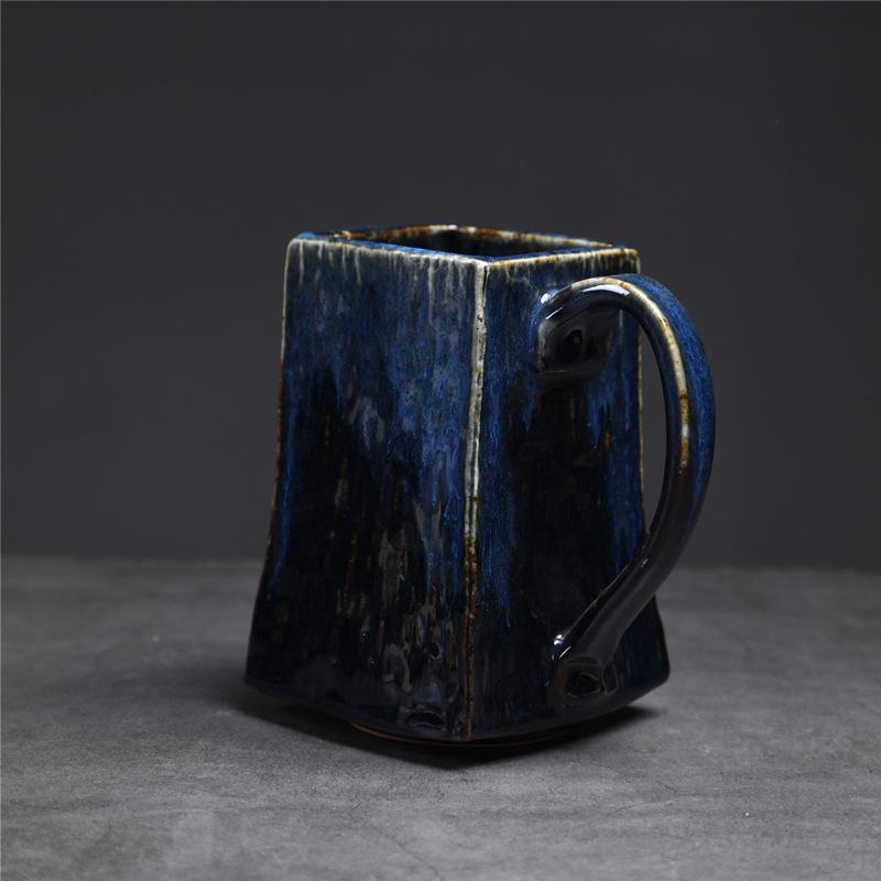 Large Capacity Ceramic Cup Large Creative Kiln Change Supply Water Cup Retro Coffee Cup