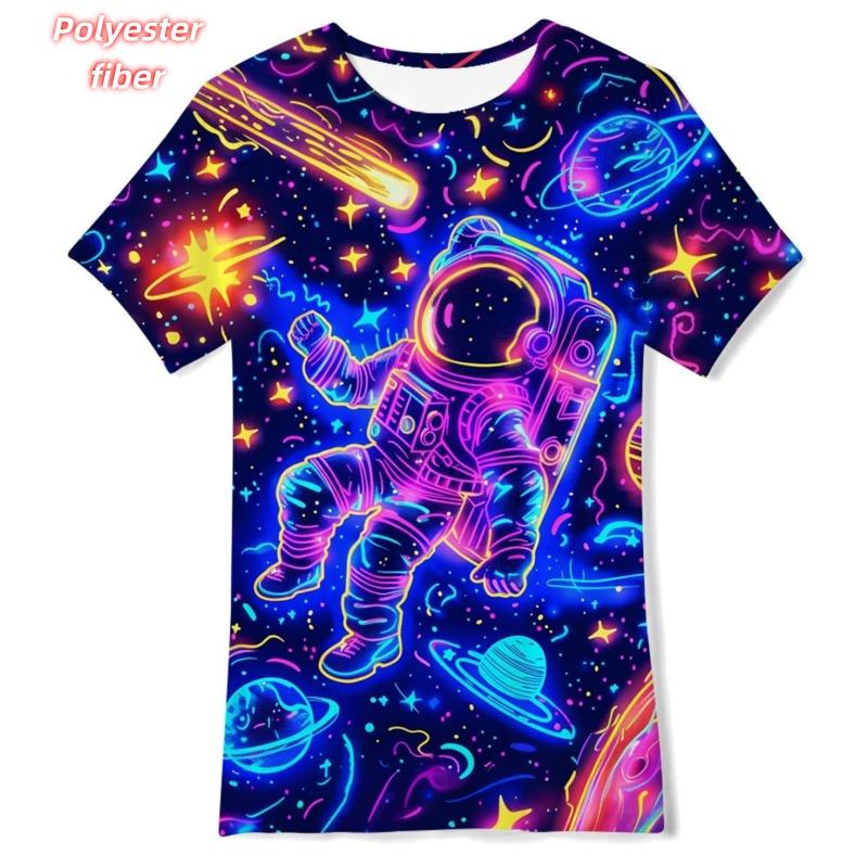 3D Printed Colorful Geometry T-Shirt For Men Music Cat Pattern Tees Summer Street Casual Short Sleeve Tops Loose O-Neck T Shirts