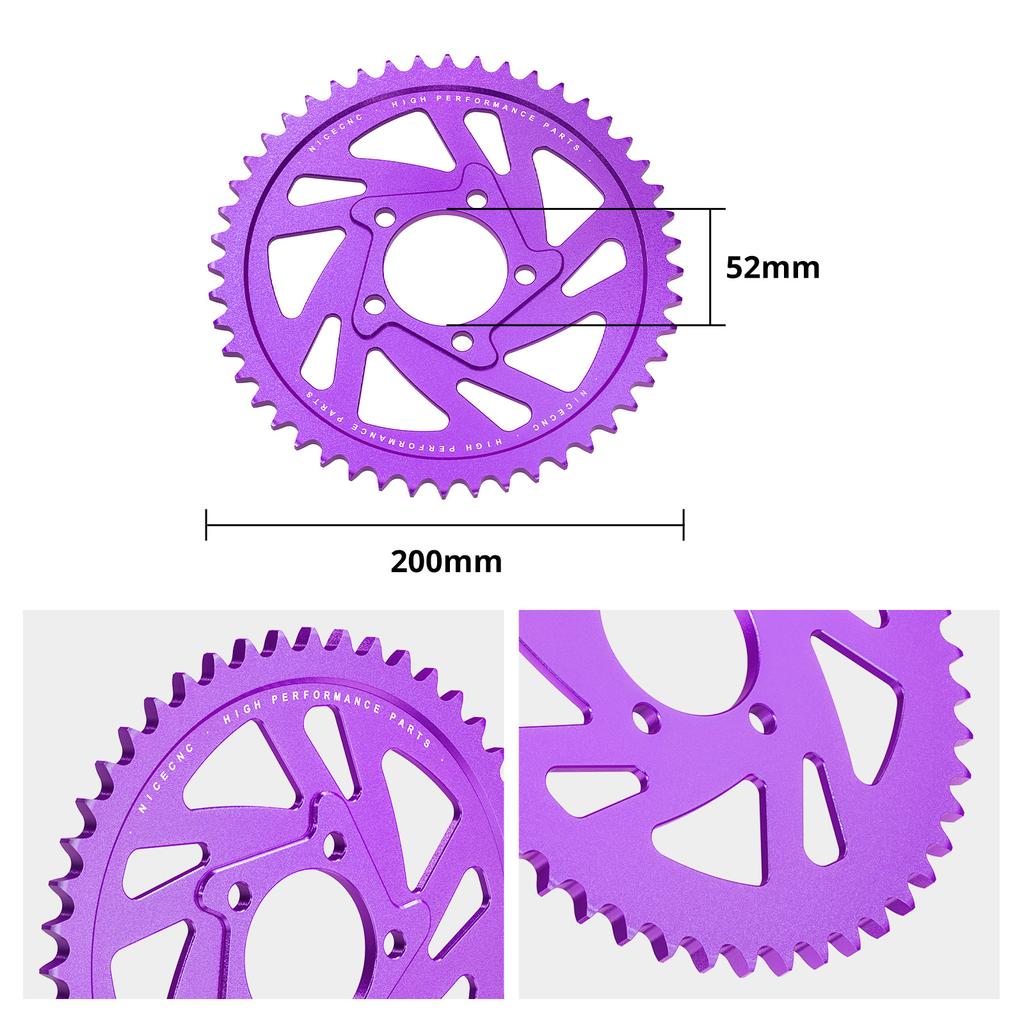 NICECNC For Surron Light Bee X 48T Rear Sprocket Aluminum For Sur-ron Light Bee S L1E For Segway X160 X260 Electric Dirt Bike