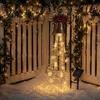 Landscape Lighting for Flower Beds Christmas Bell Cascade Solar Yard Light Decor, Warm White Cascading Garden Decor Holidays Stake Lawn Pathway Front