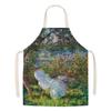Monet Art Oil Painting Art Student Literary Apron Mori Studio Adult Sleeveless Kitchen Work Waist Bib