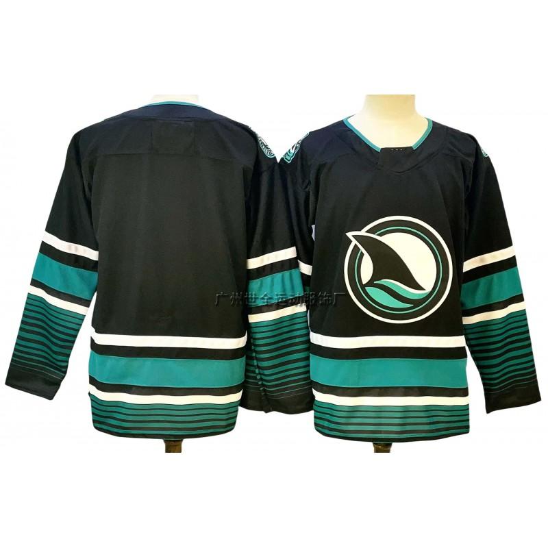 Mens Retro Embroidered Ice Hockey Jersey Team Shark 39 Practice Uniform Cotton Blend Sportswear