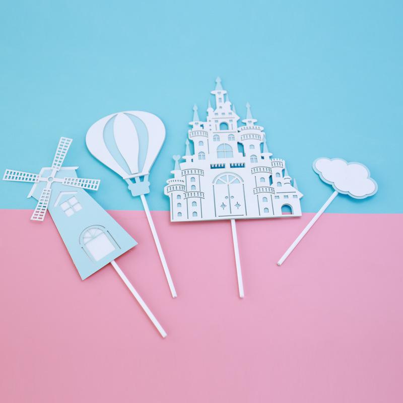 Princess and Prince Ferris Wheel Cake Topper for Birthday Decoration