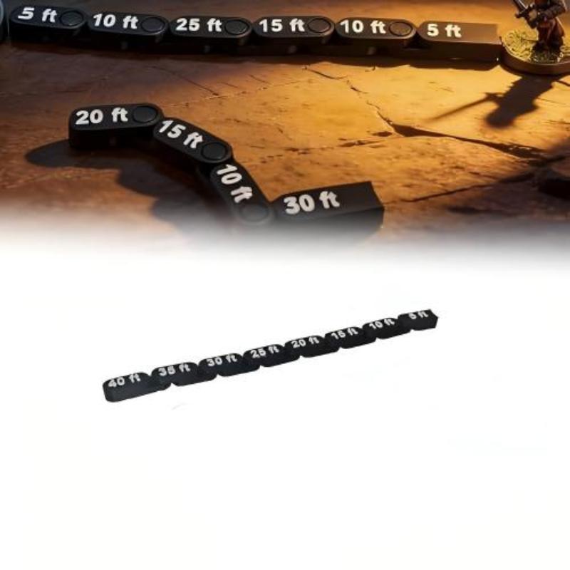 Tabletop RPG Articulated Movement Ruler for DND 8 Section 12 Inch Flexible Accurate Ruler for Adventure  Scenario Use