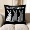 2D Happy Easter Bunnies: Stylish Easter Decor Pattern Cushion Cover Suitable For Sofa Bedroom Car Pillow Cover