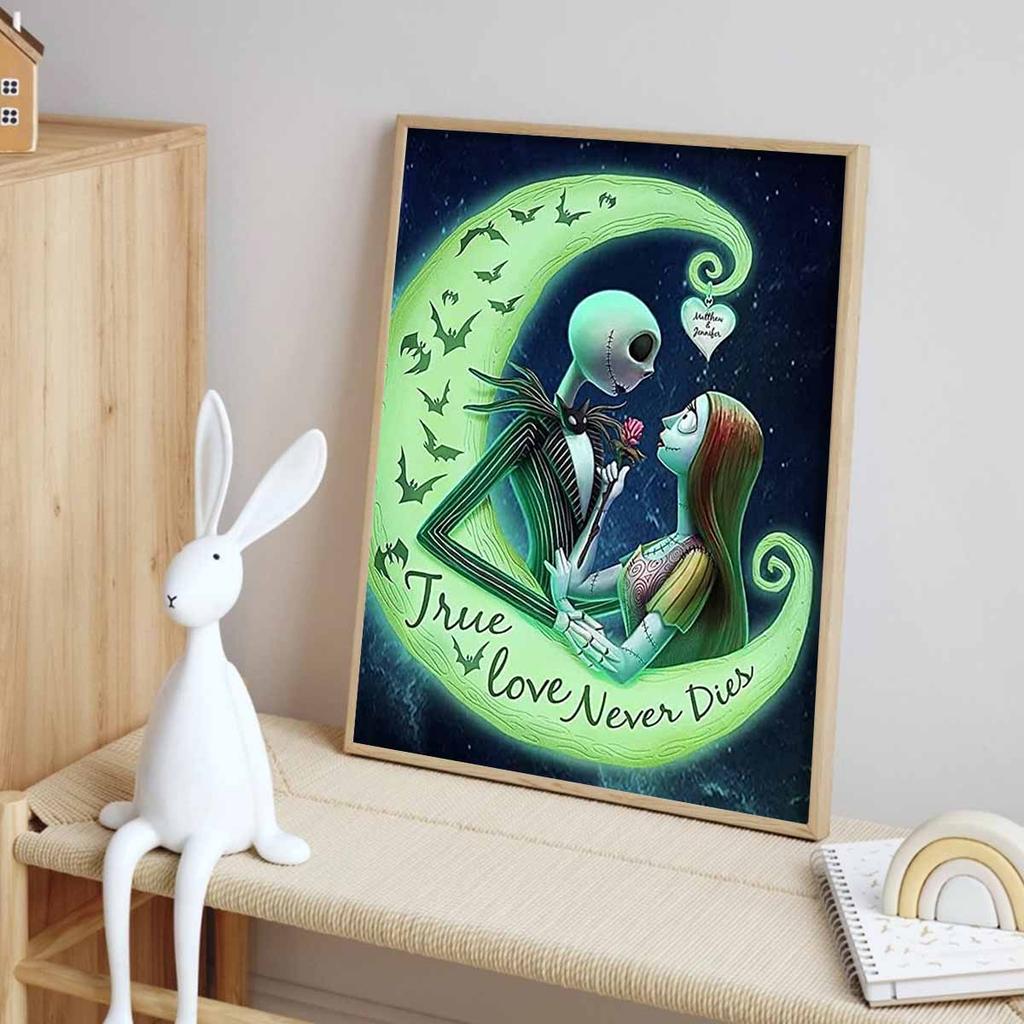 5D DIY Diamond Art Painting Kits for Adults, Lovers Under The Moon Full Round Crystal Diamond Kits for Beginner for Home Wall Decorate