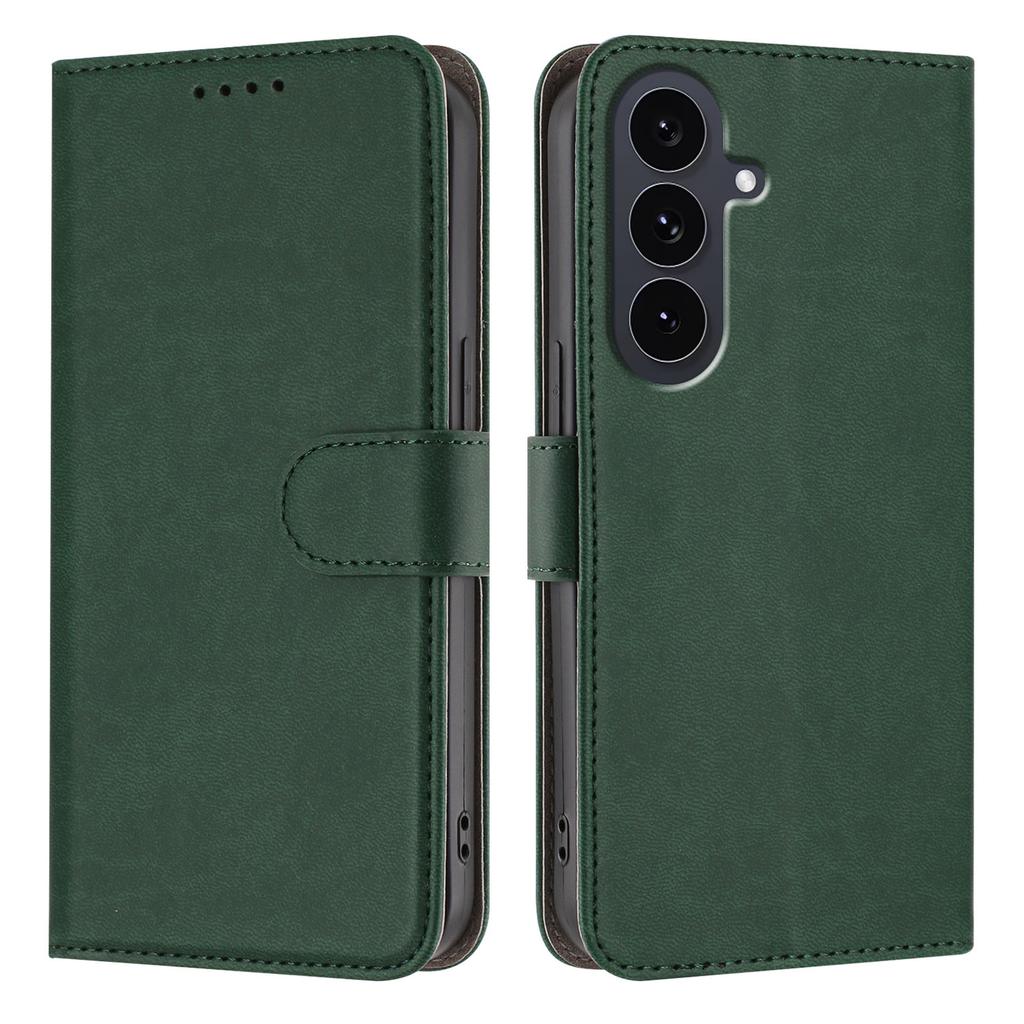 Dla Samsunga Galaxy S25 FE Skórzane etui Jednokolorowe etui na telefon z portfelem