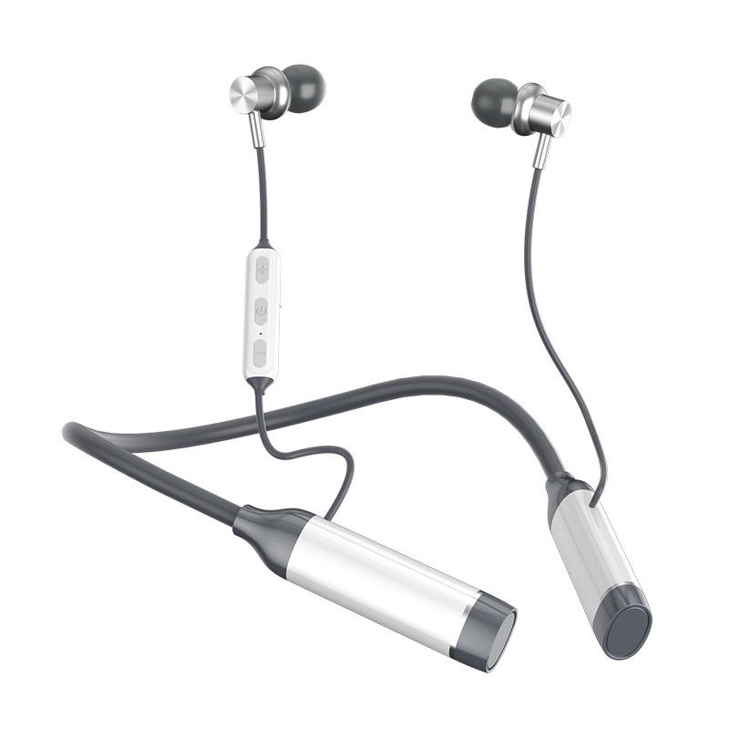 Wireless Neckband Bluetooth Earphones 5.0 with True Stereo, Deep Bass, and Long Battery Life for Sports.