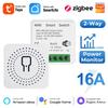 Tuya Zigbee 3.0 Mini Smart 16A Switch Smart Life Automation DIY Module Breaker Support 2Way Control Works with Alexa Google Home