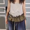 Sweet Ruffled Edge Waistband Shirt Extender Layer Outfits Belt  Streetwear