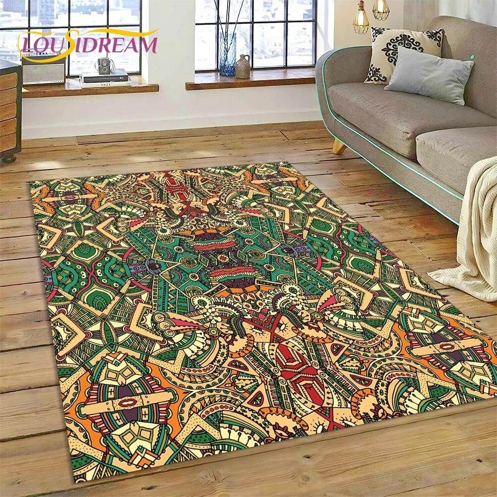 Lastest Nordic Turkish Bohemia Celt Rug Carpet for Living Room Bedroom Home Decor,Floor Mat Non-slip Decoration for Sofa Doormat