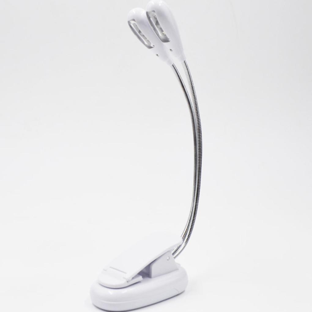 Double Lamp Computer Work Study Light USB Bed Board Table Hose 4 LED