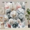 2 Pieces Modern Floral Pattern Curtains - Polyester Fabric, Machine Washable, Suitable for Living Room, Bedroom Decoration