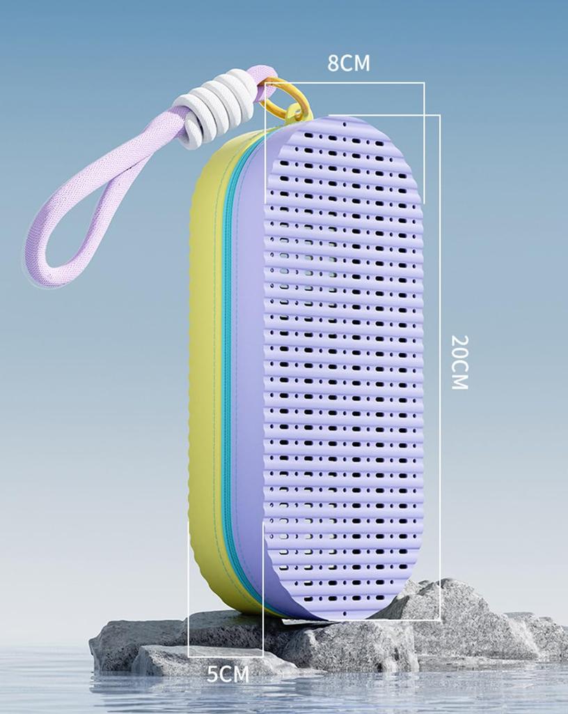 Stylish Silicone Protective Case for Swimming Goggles with Strap [AX] (Yellow & Gray)