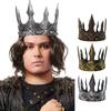 Hair Hoop PU Prince Crowns Bar Mitzvah Crown Round Tiaras Simple King Crown  Wedding