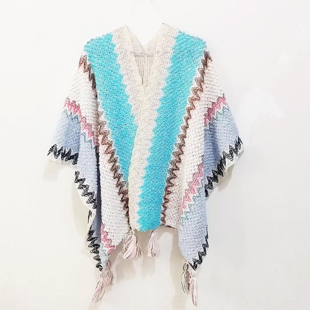 Neck Wrap Tassel Scarves Warm Knitted Cape Simple Imitation Cashmere Scarf Travel Vacation